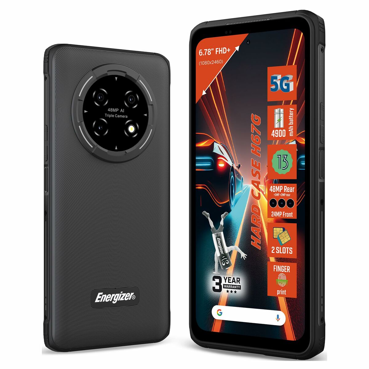 Mobile telephone for older adults Energizer H67GEU Octa Core 4 GB RAM 128 GB Black 6,78"-0