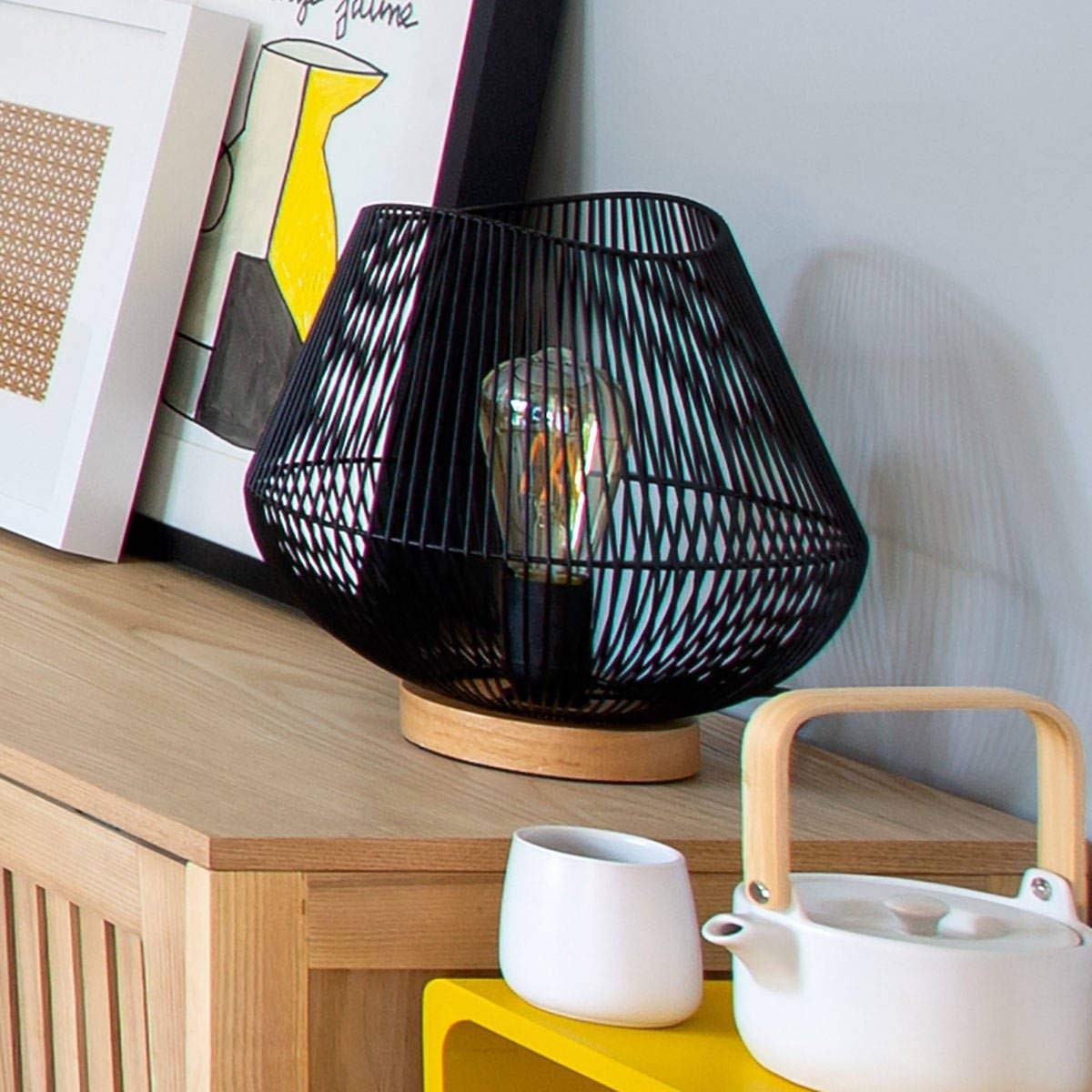Desk lamp Atmosphera Jena Black Metal 40 W (Ø 28 x 26 cm)-2