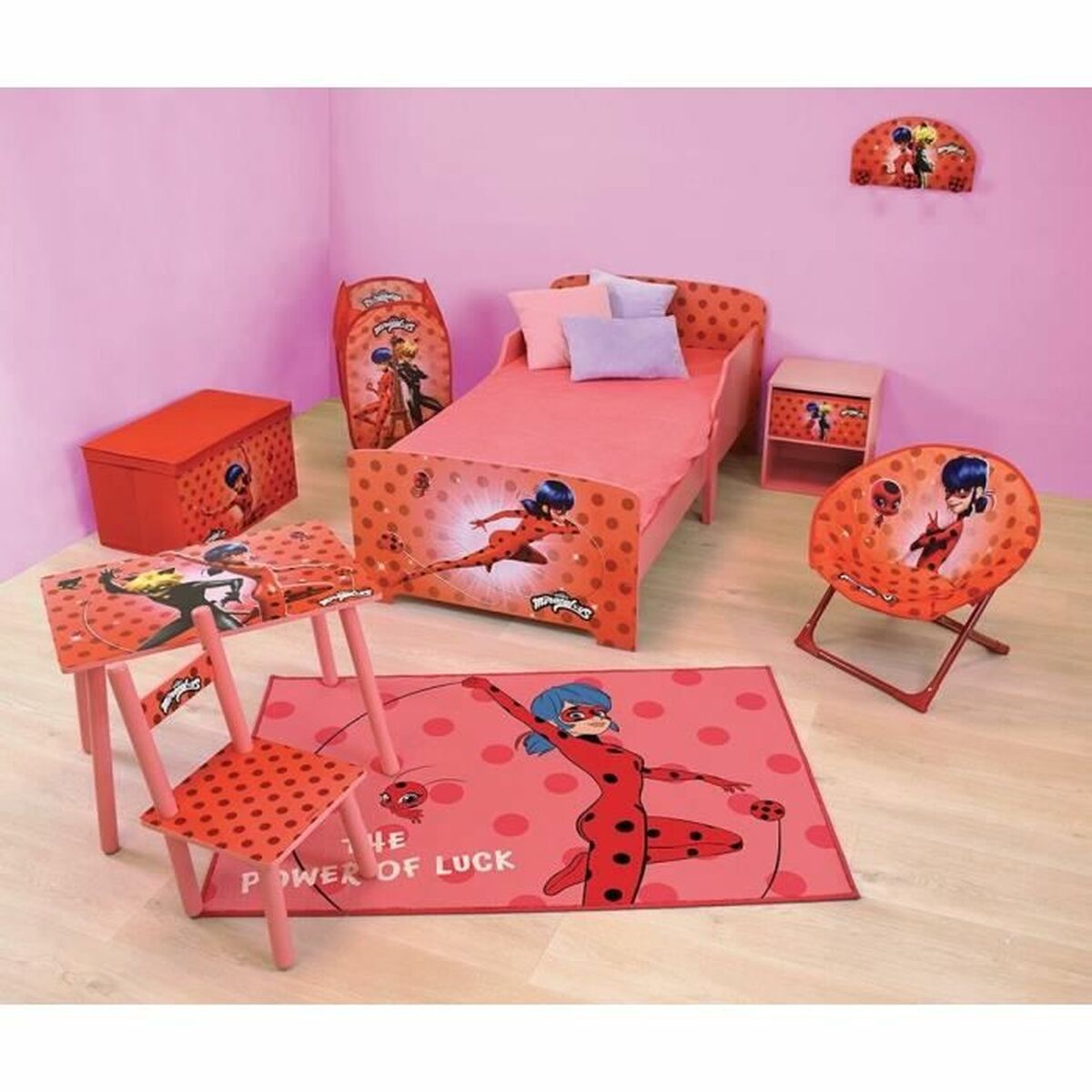 Nightstand Fun House Miraculous Ladybug 36 x 33 x 30 cm-2