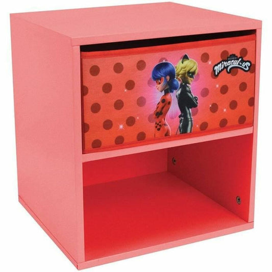 Nightstand Fun House Miraculous Ladybug 36 x 33 x 30 cm-1