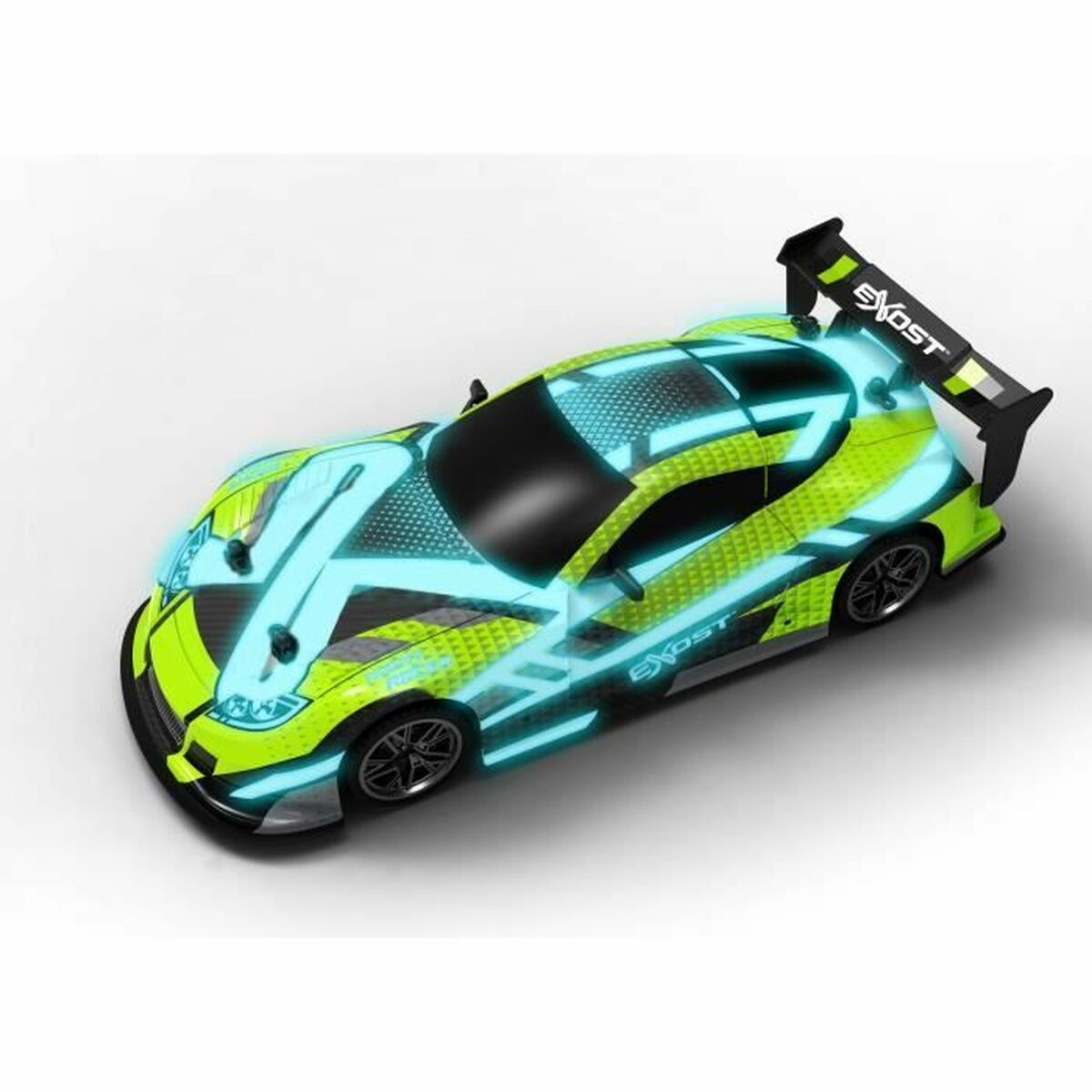 Remote-Controlled Car Exost Flash Light 1:14 Green Vert-5