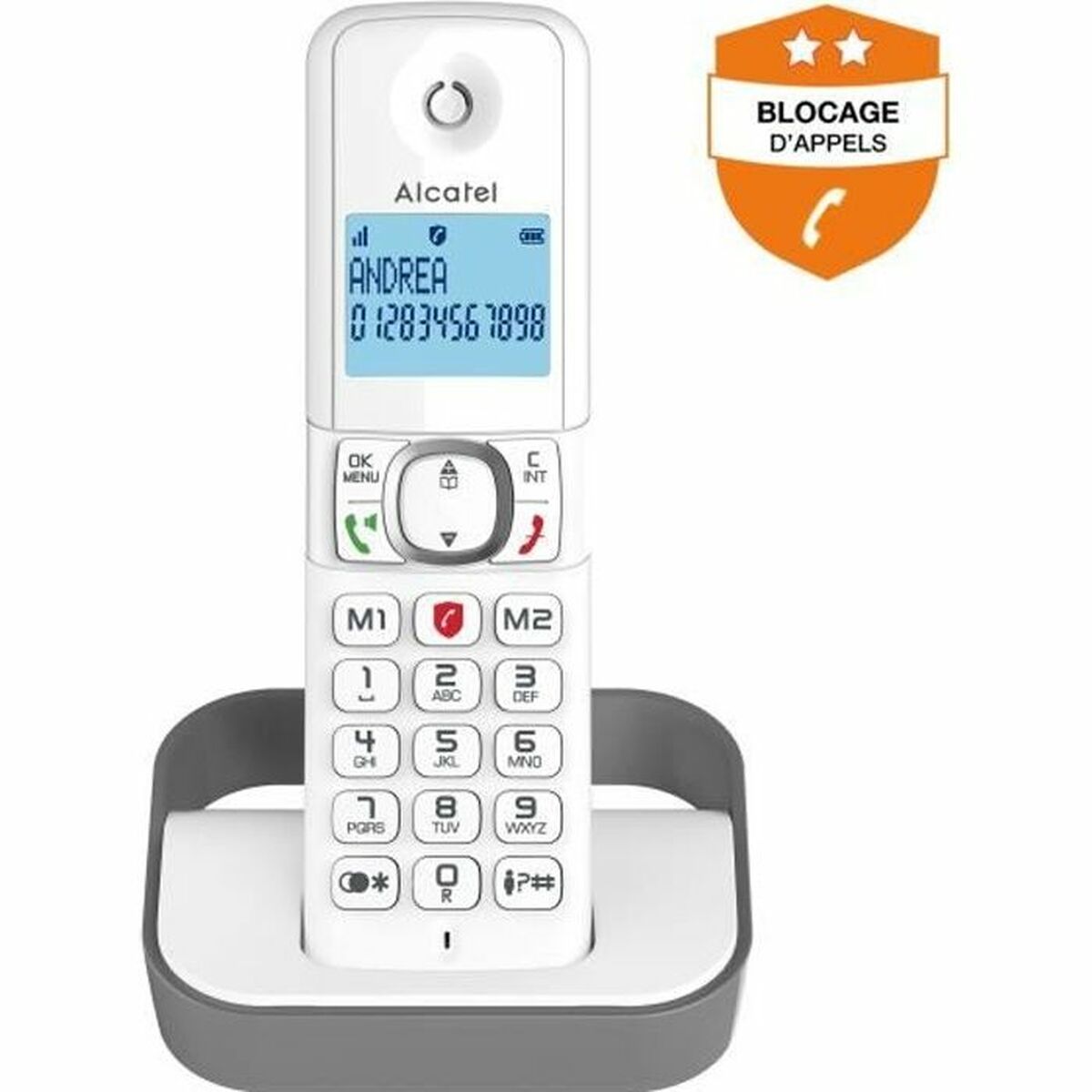 Landline Telephone Alcatel F860 solo Grey-2