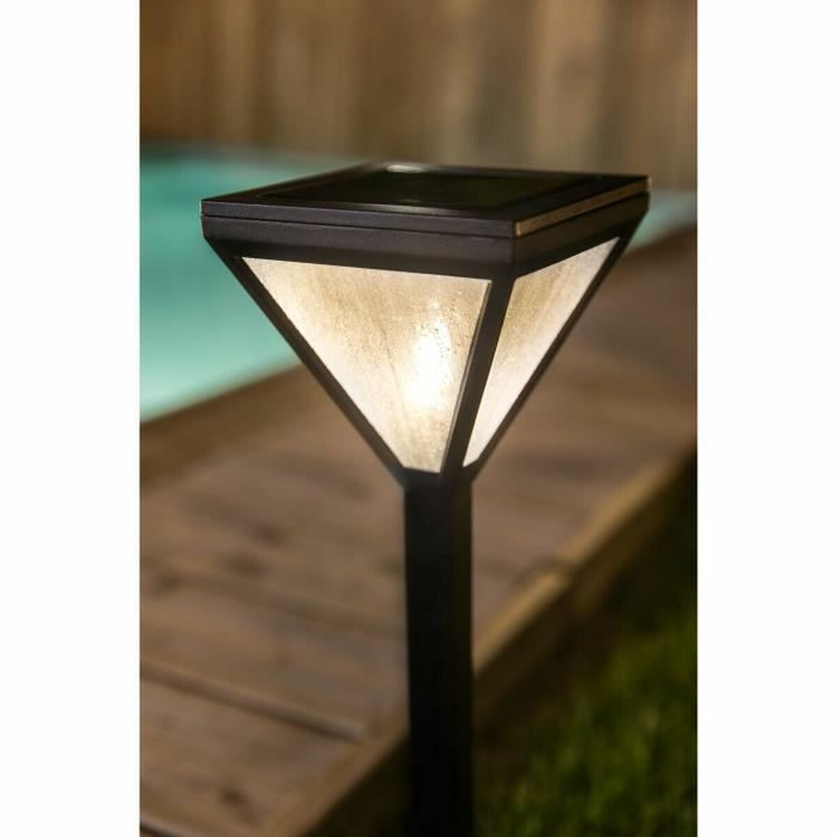 Solar lamp Galix 25 lm Black Stainless steel-3