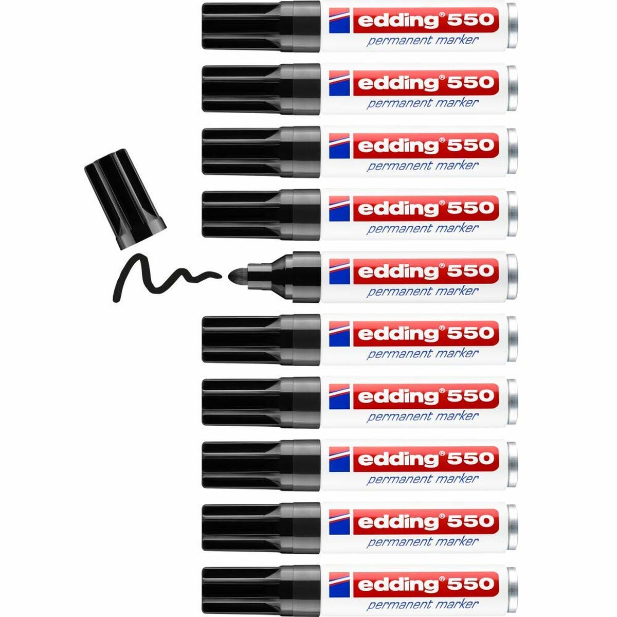 Permanent marker Edding 550 Black (10 Units)-2