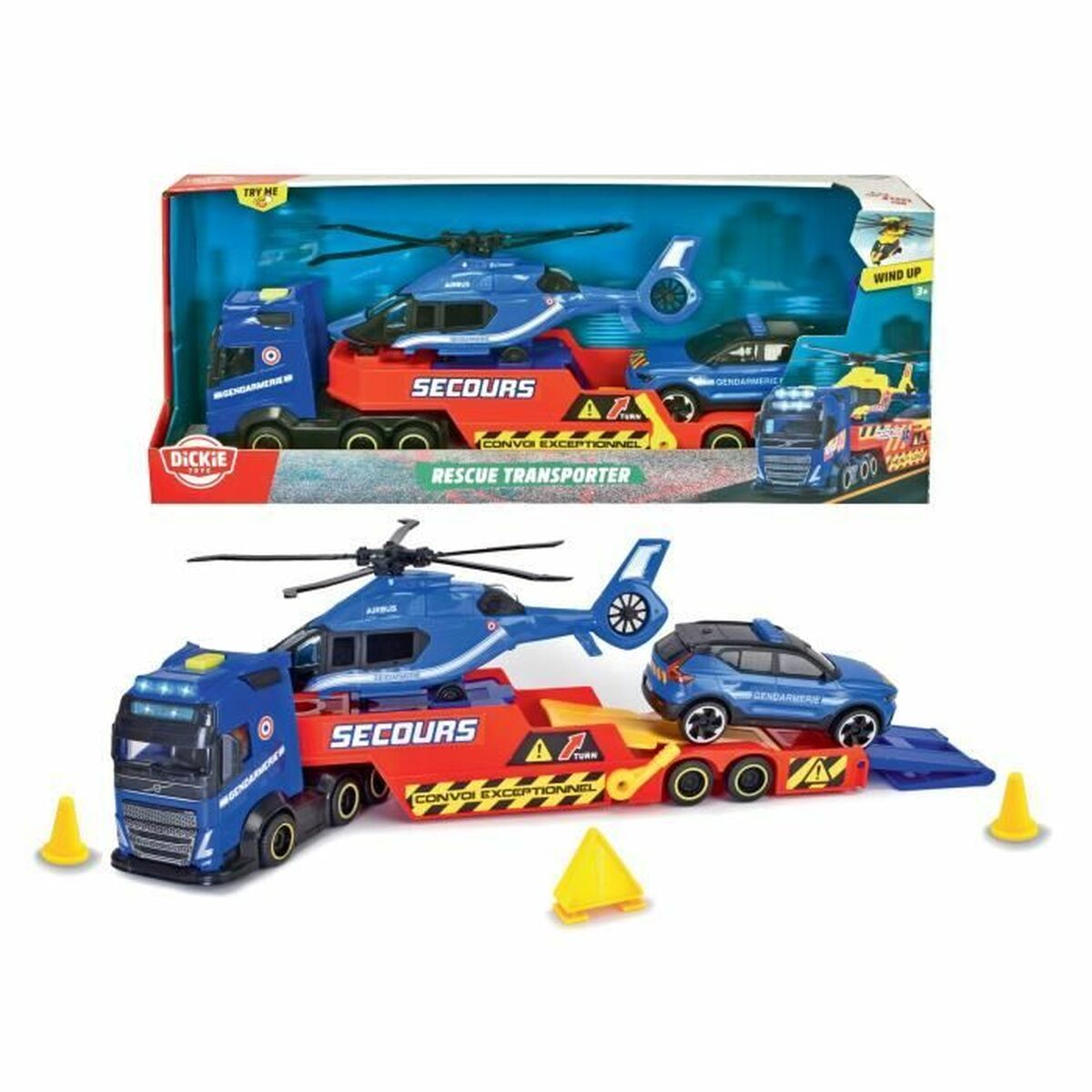 Lorry Dickie Toys Rescue Transporter-0