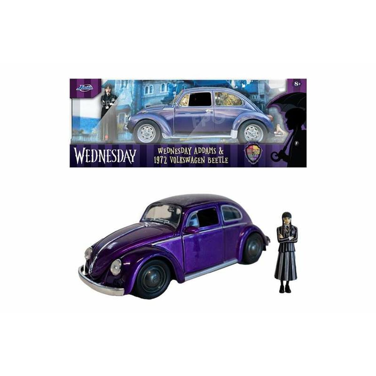 Toy car Wednesday Volkswagen Purple-2