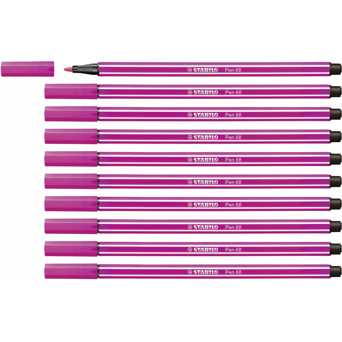 Felt-tip pens Stabilo Pen 68 Pink (10 Pieces)-0