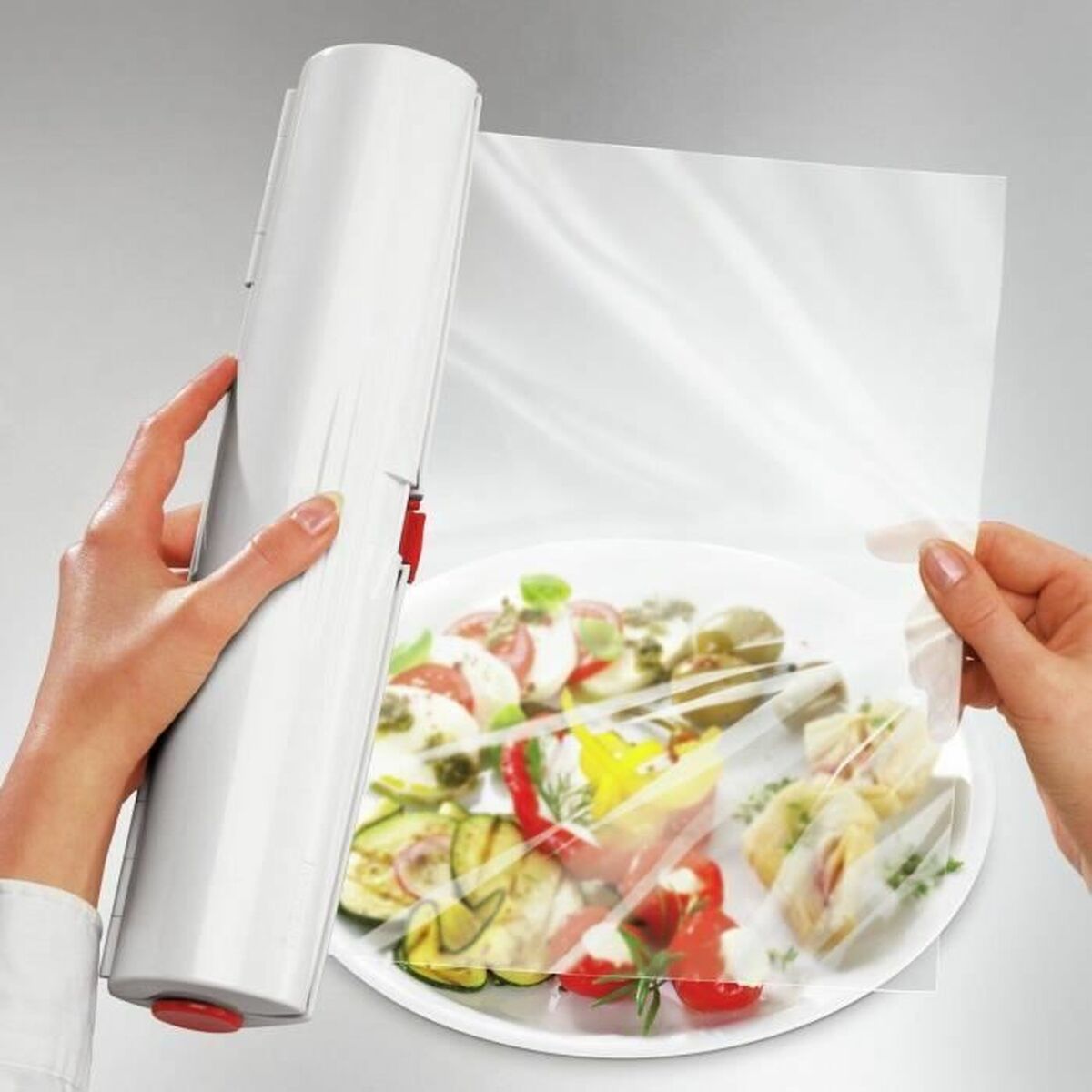 Toilet-roll holder, kitchen-roll holder Leifheit White Cardboard Plastic Film-1