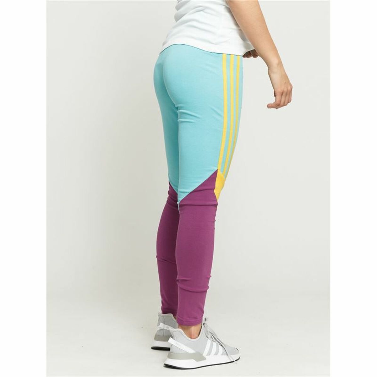 Sport leggings for Women Adidas High-Waisted Aquamarine-7
