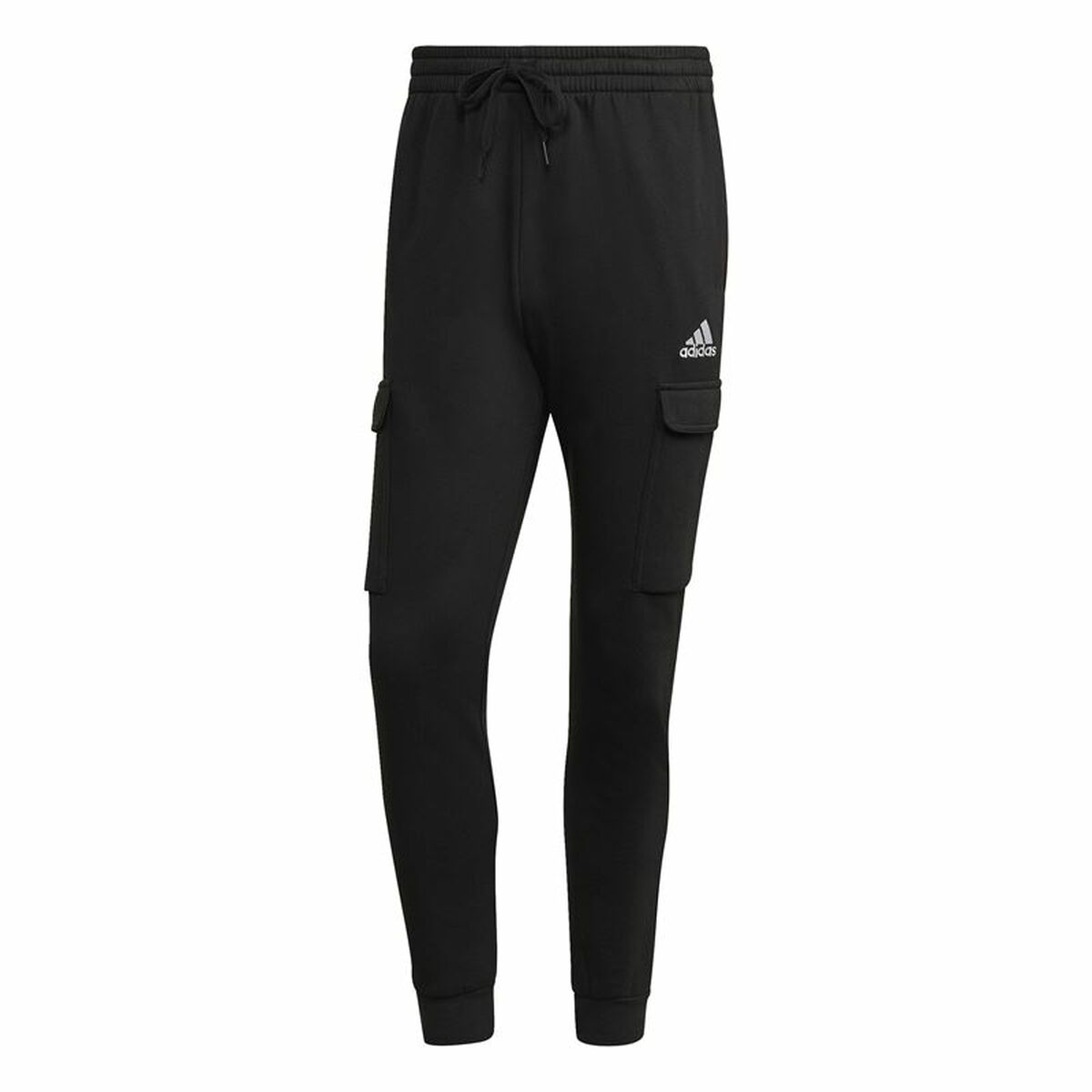 Long Sports Trousers Adidas Essentials Fleece Black Men-0