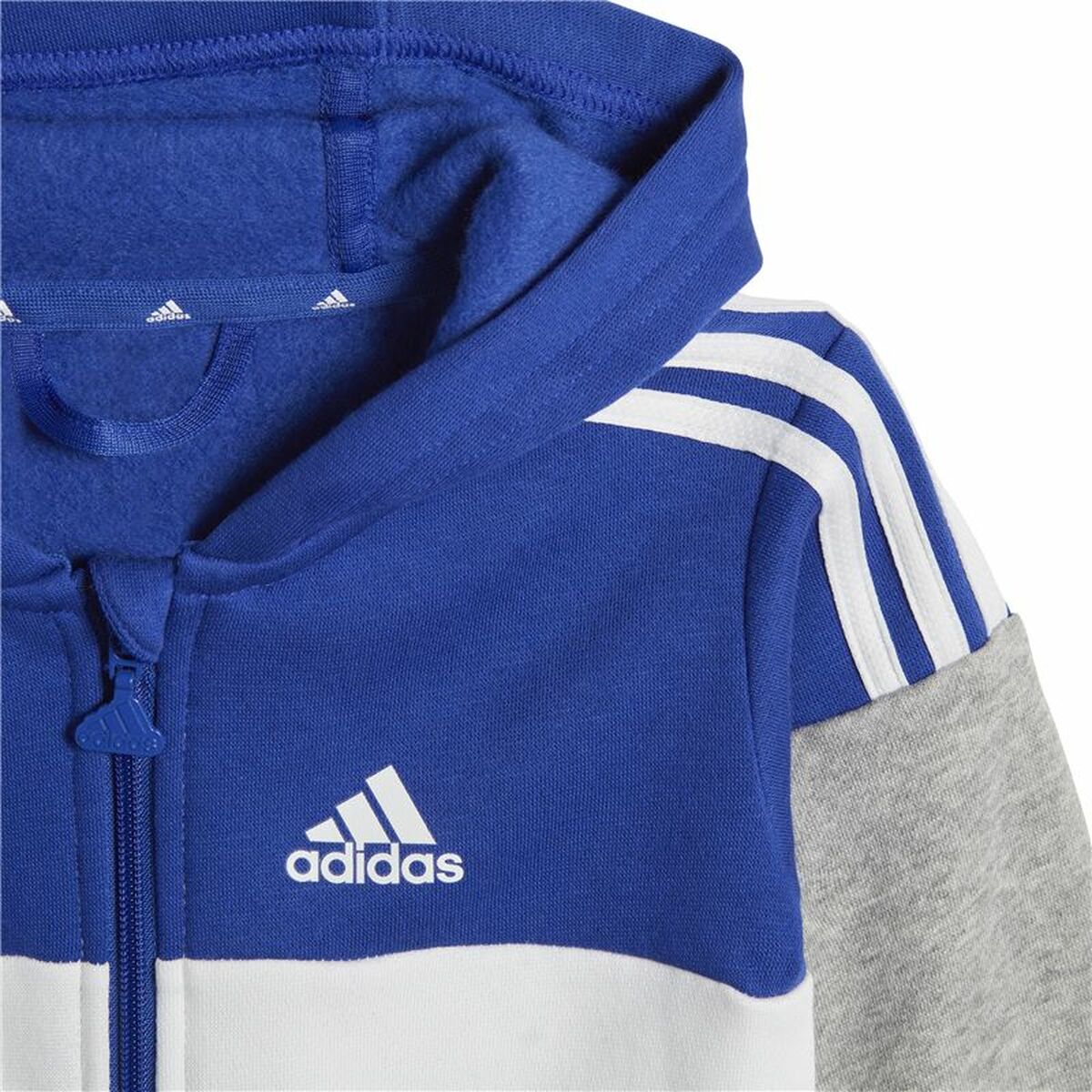 Sports Outfit for Baby Adidas I 3Stripes Tib Fleece Ts Infantil Blue-3