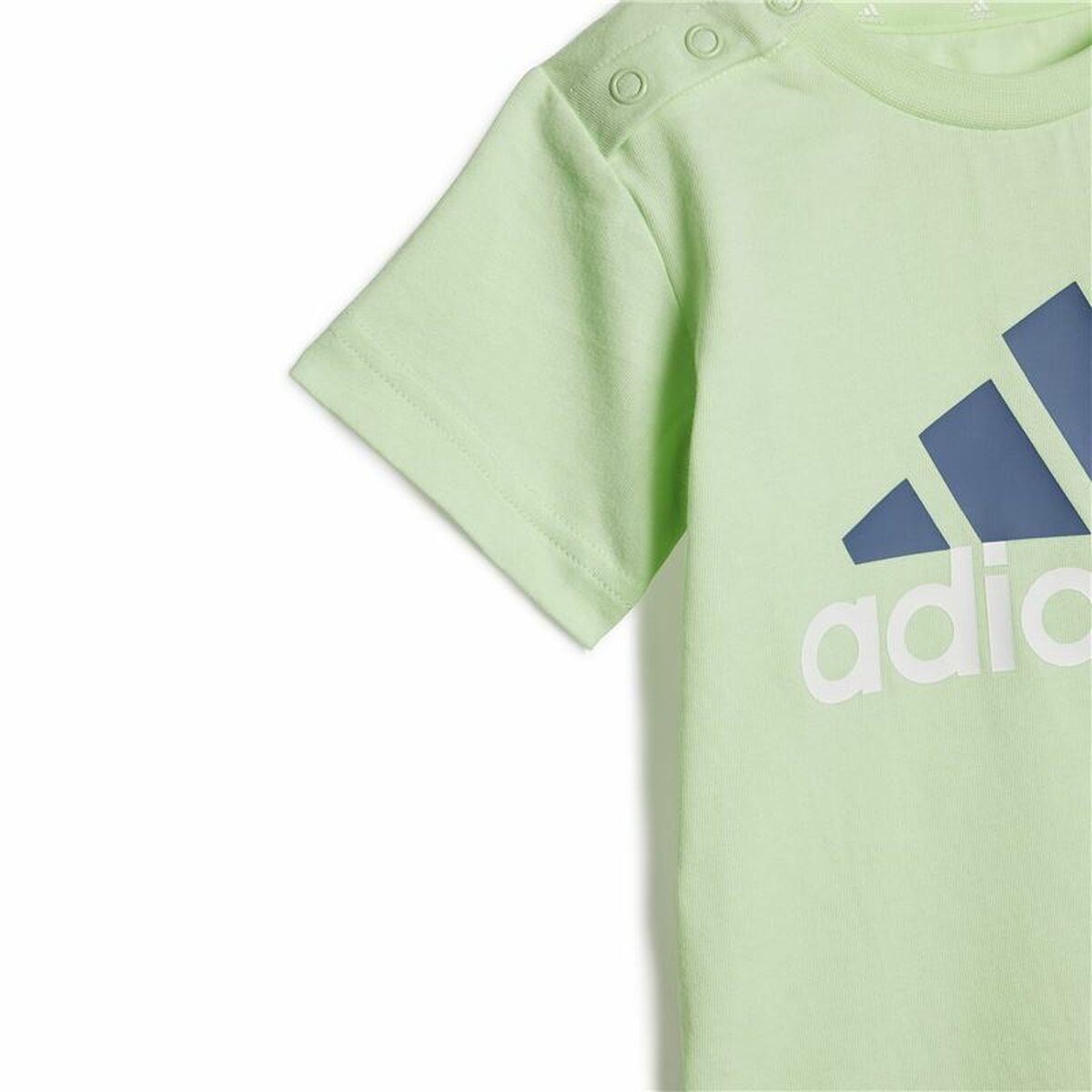 Sports Outfit for Baby Adidas Bl Cotton Set Infantil Blue Light Green-8