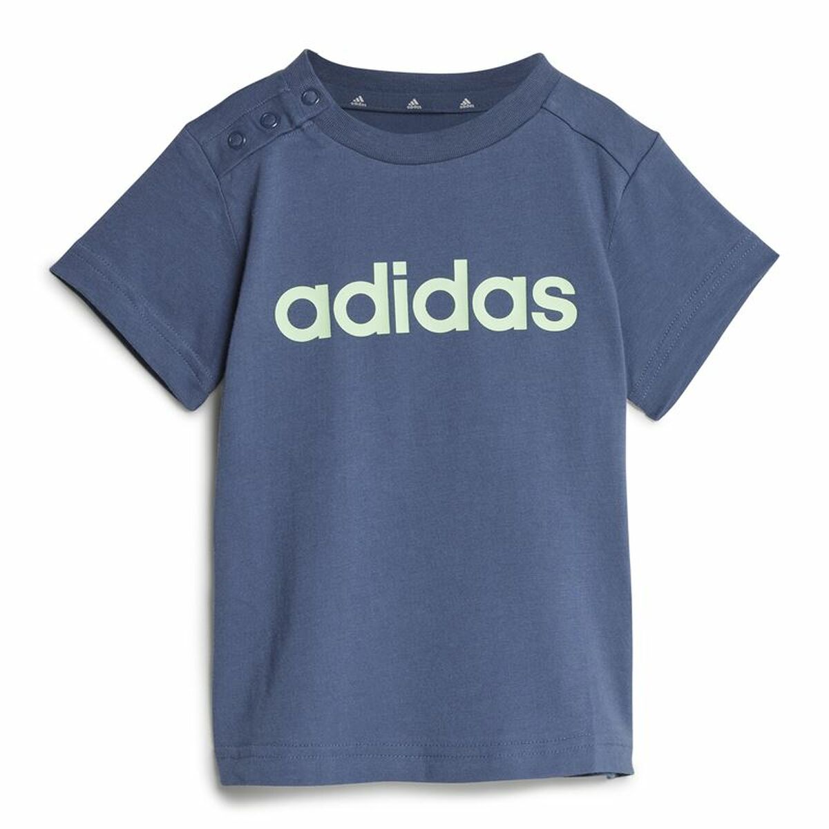 Sports Outfit for Baby Adidas I Lin Co Set Infantil Blue Grey-6