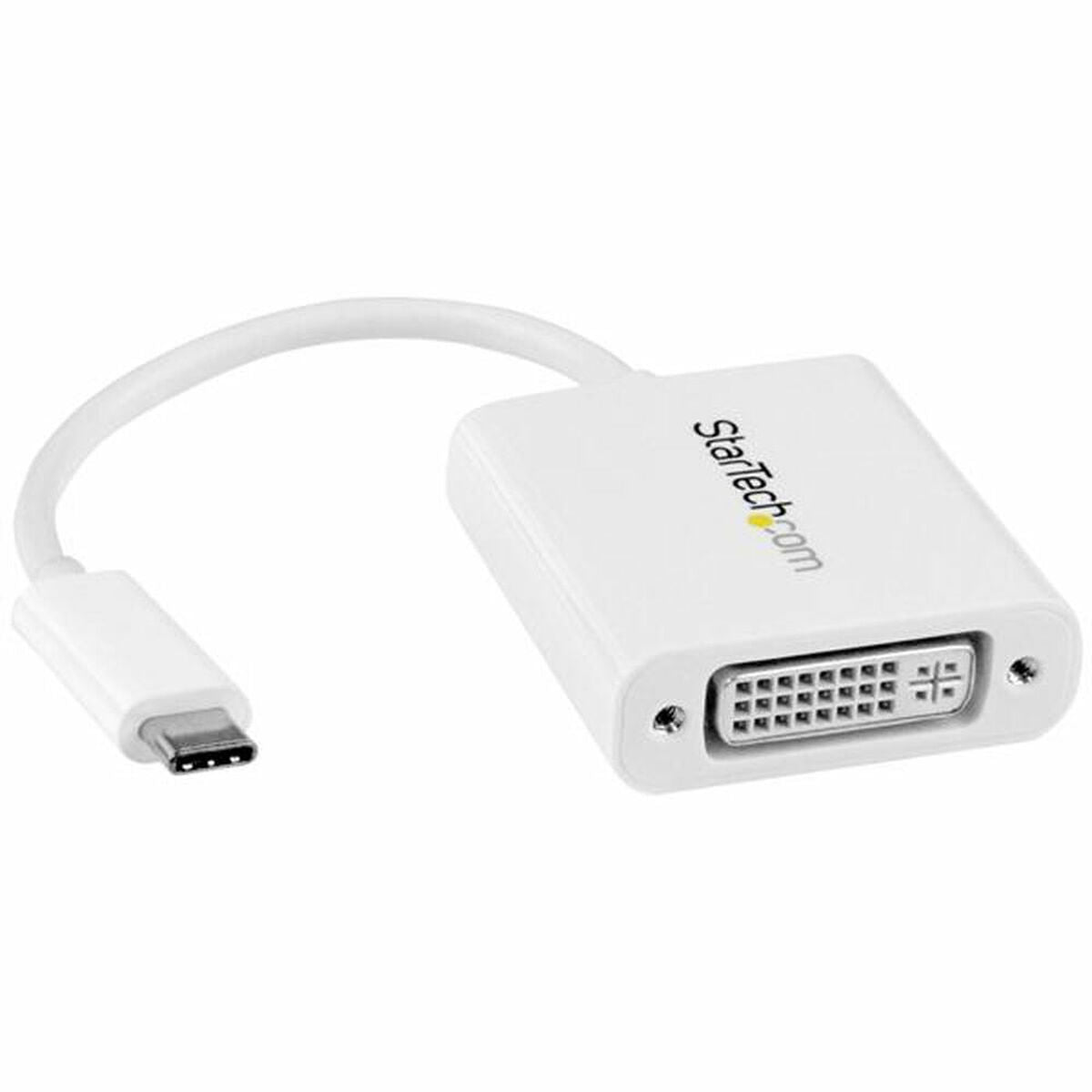 USB C to DVI Adapter Startech CDP2DVIW White-0