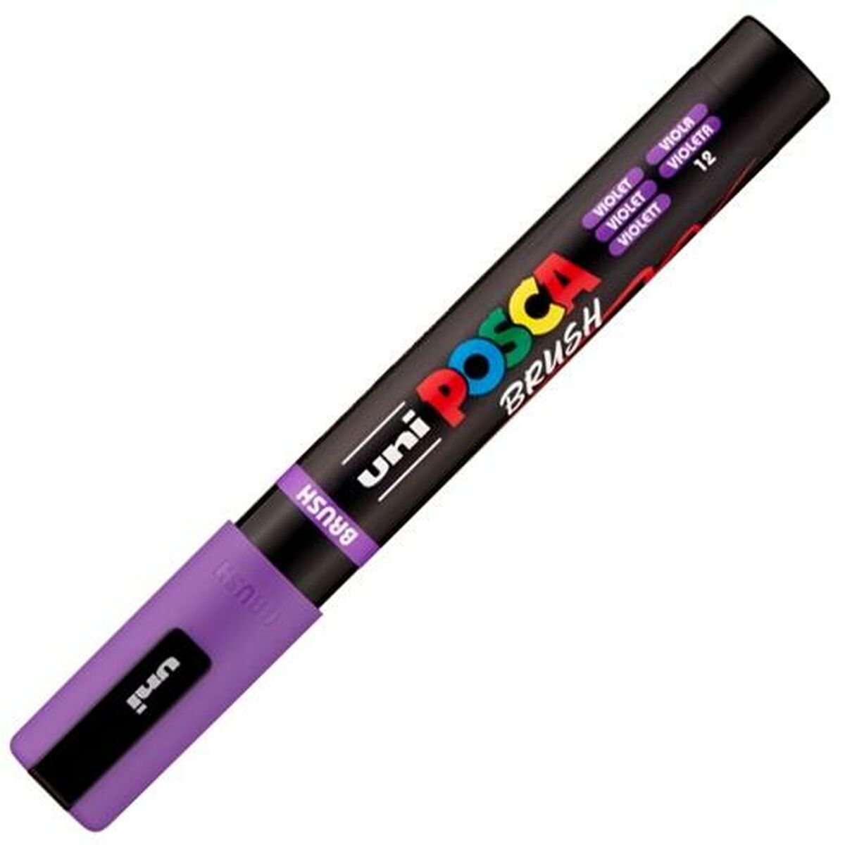 Marker BRUSH POSCA PC-5BR Violet (6 Units)-1