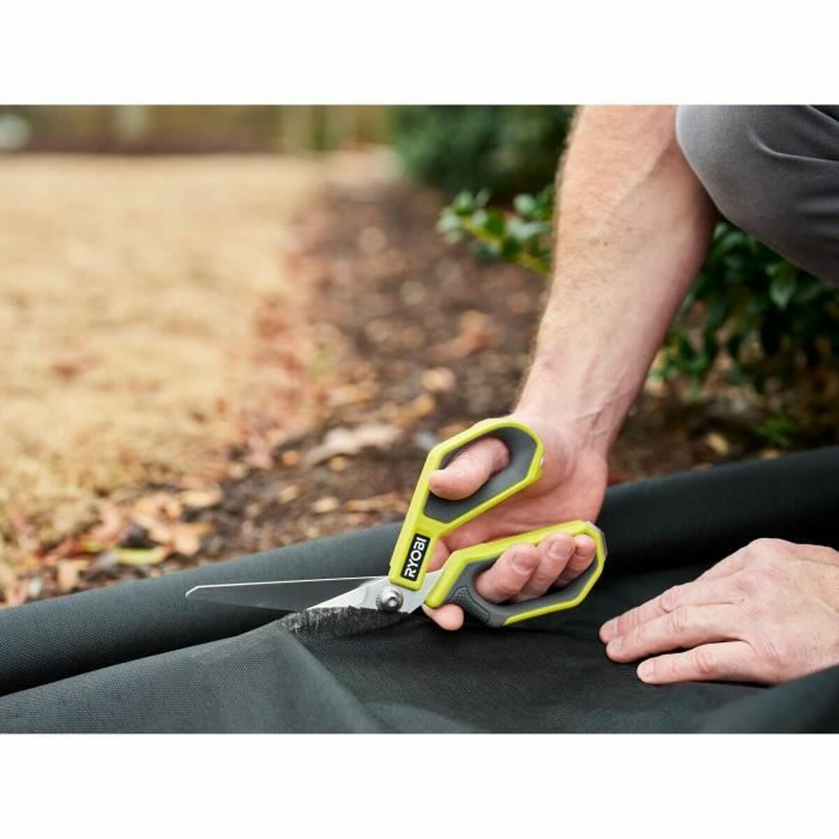Kitchen Scissors Ryobi Straight Green Metal-4