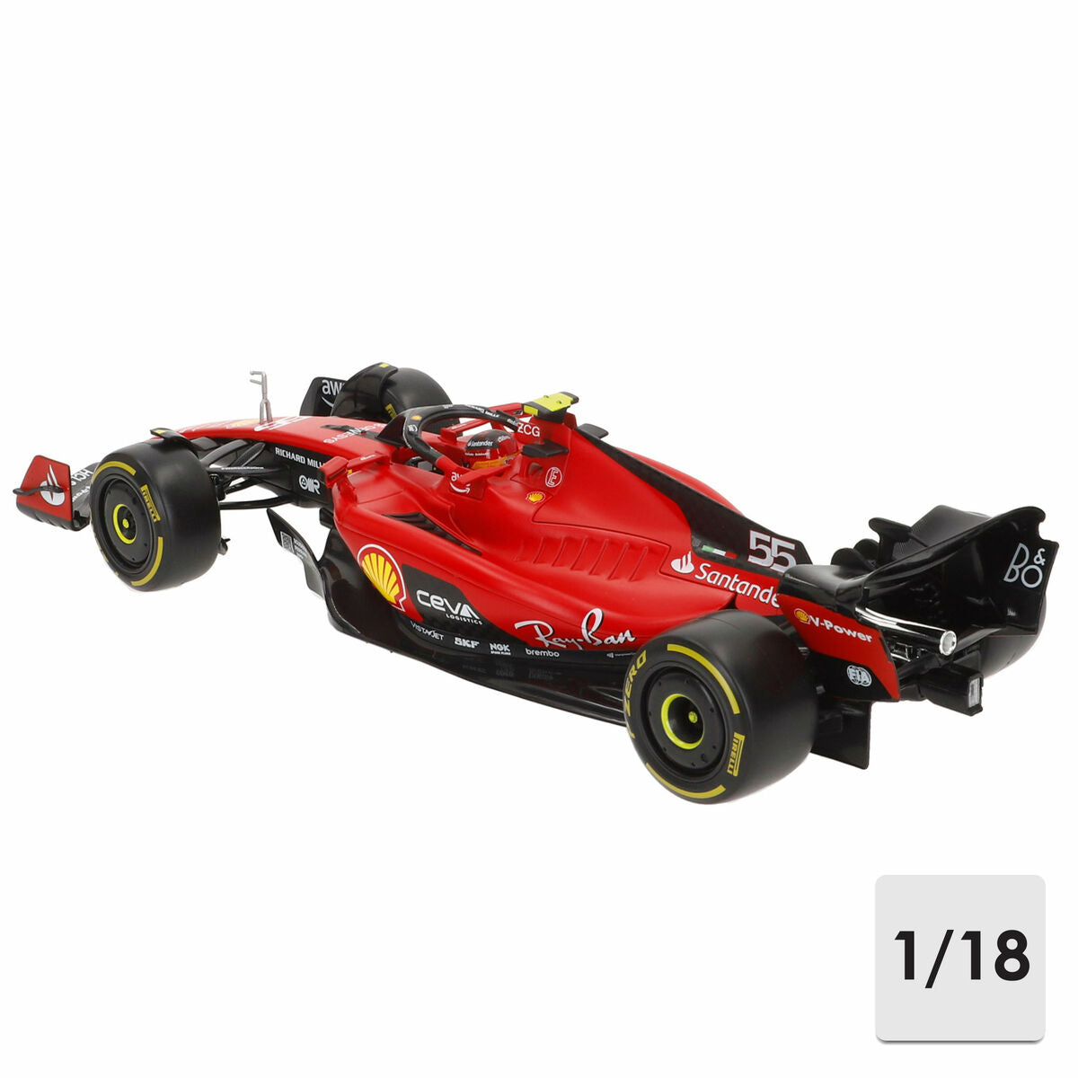 Car Bburago Ferrari F1 Racing SF23 #55 C 1:18-5