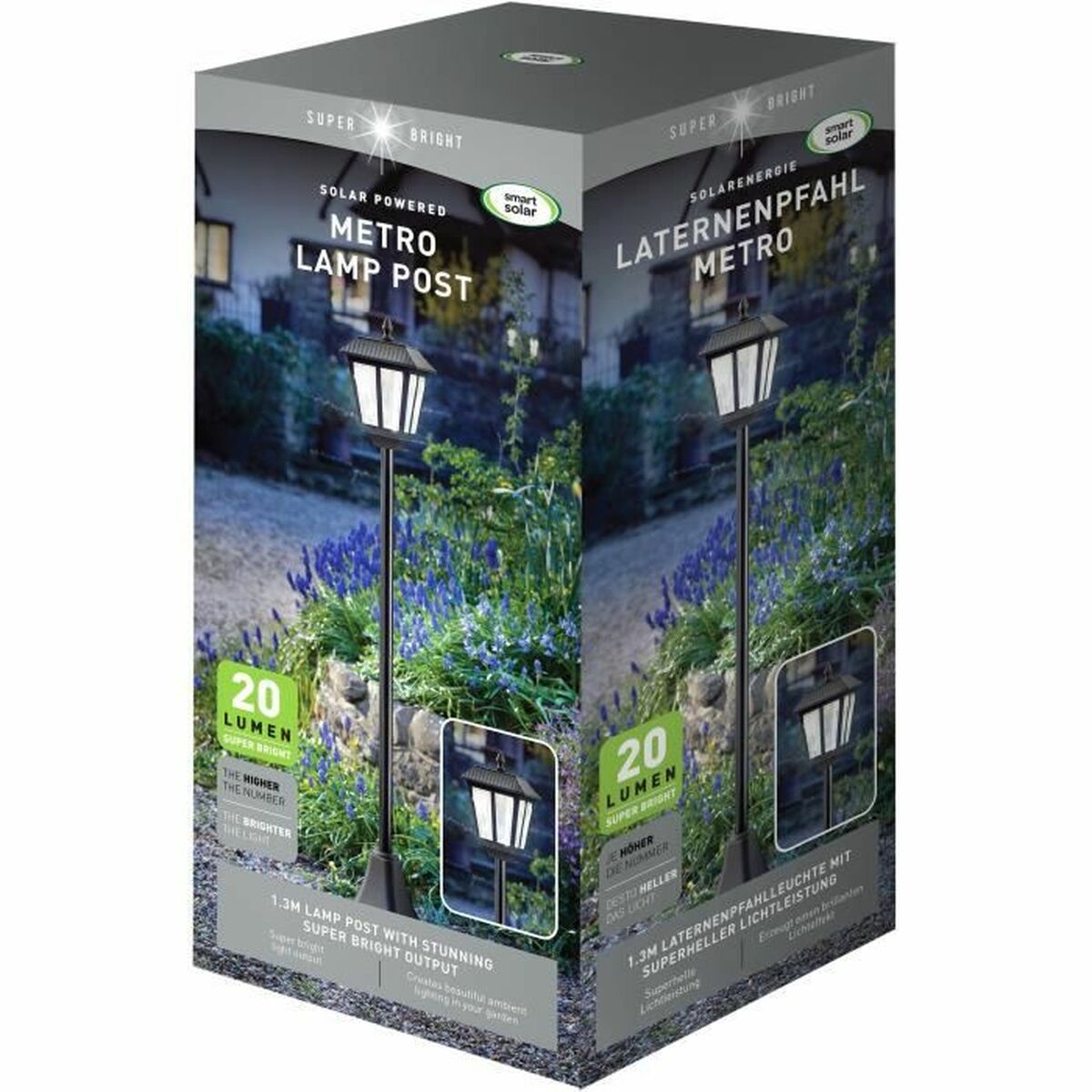 Street lamp Smart Garden Solar Exterior 130 cm 20 Lm-3
