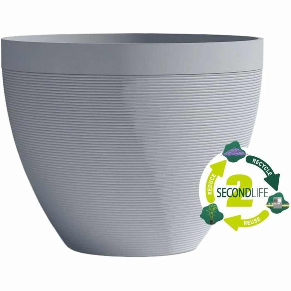 Plant pot Garden ID Grey 30 x 26 cm-2