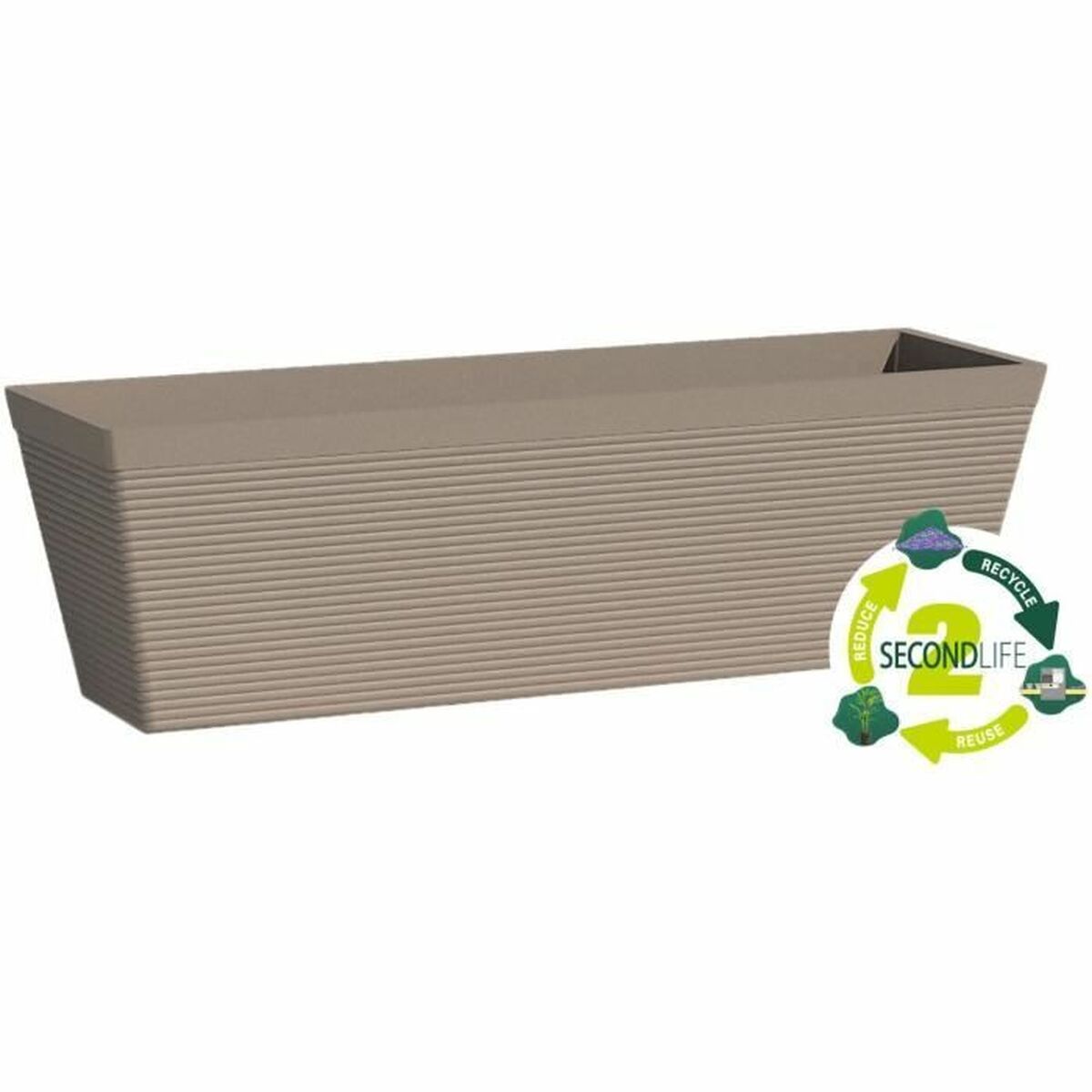 Planter Garden ID Taupe 50 x 16 x 16 cm-1