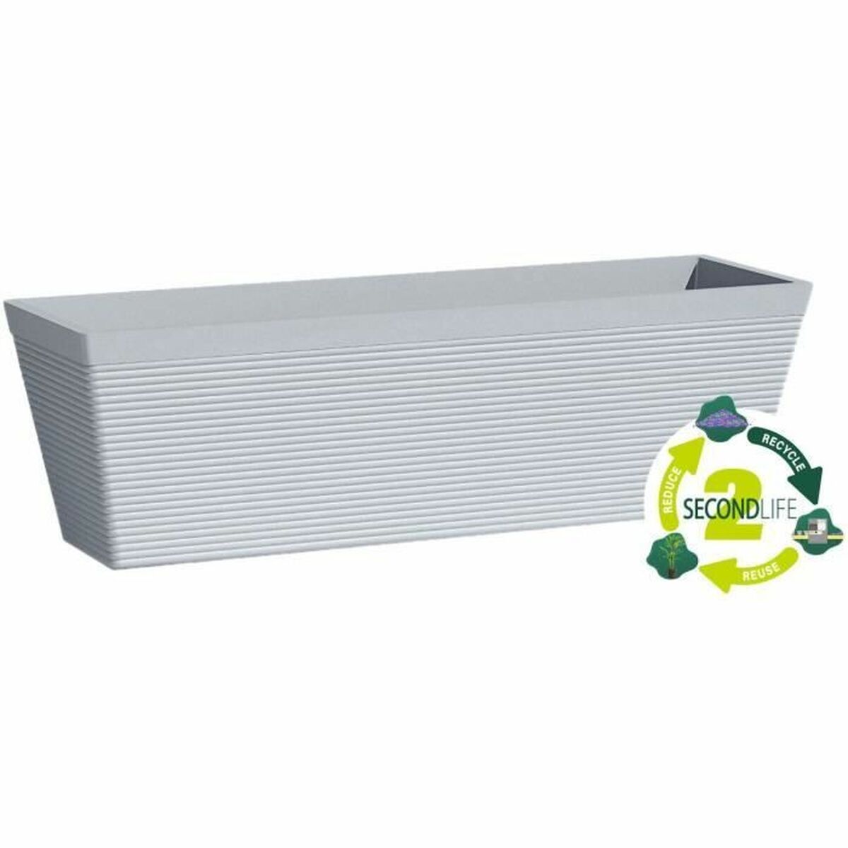 Planter Garden ID Grey 50 x 16 x 16 cm-2