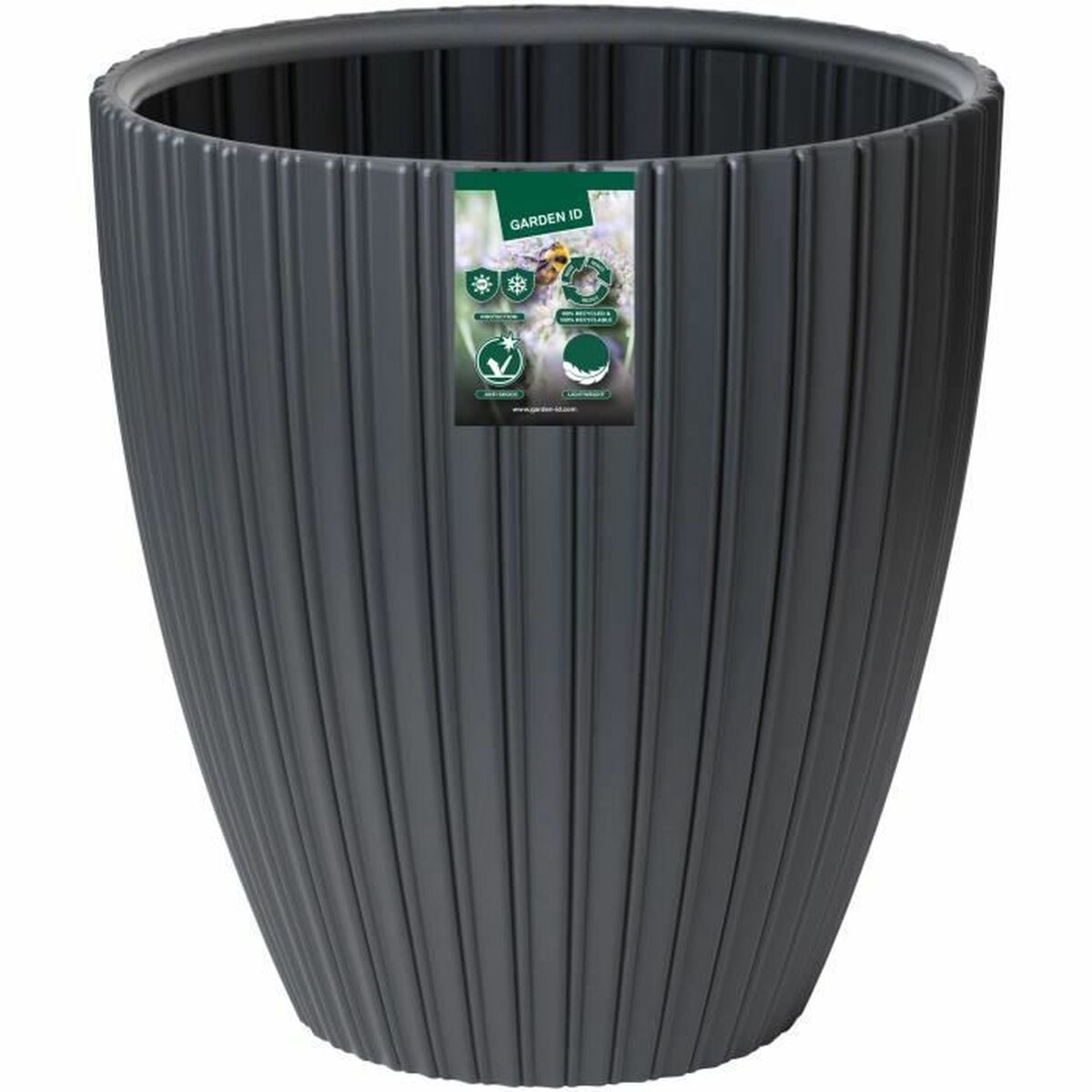 Plant pot Garden ID Fancy Anthracite 40 x 42 cm-3