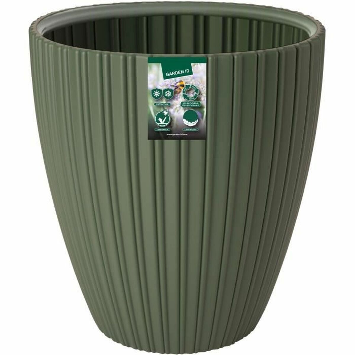 Plant pot Garden ID Fancy Green Polyethylene 40 x 42 cm-3