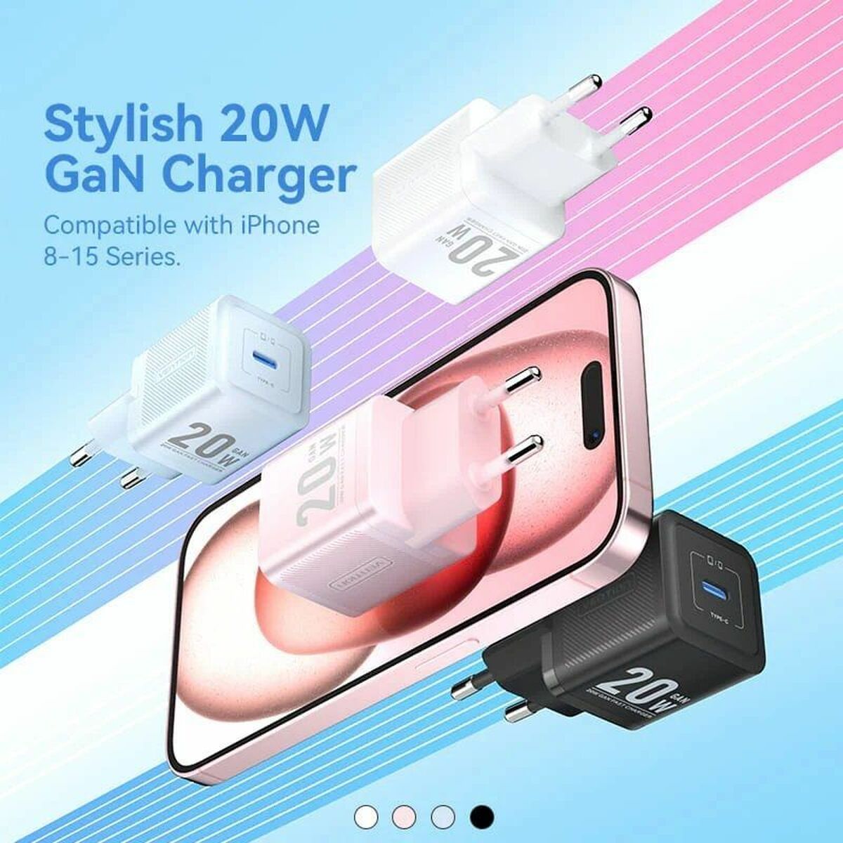 Wall Charger Vention FEPL0-EU 20 W-3
