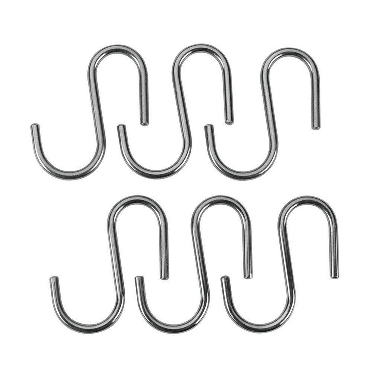 Hook for hanging up Metaltex Lonardo Chromed Metal 6,5 cm 6 Pieces-0