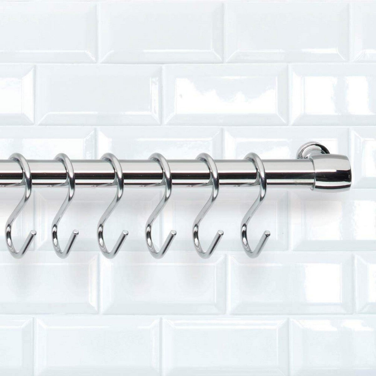 Hook for hanging up Metaltex Lonardo Chromed Metal 6,5 cm 6 Pieces-1