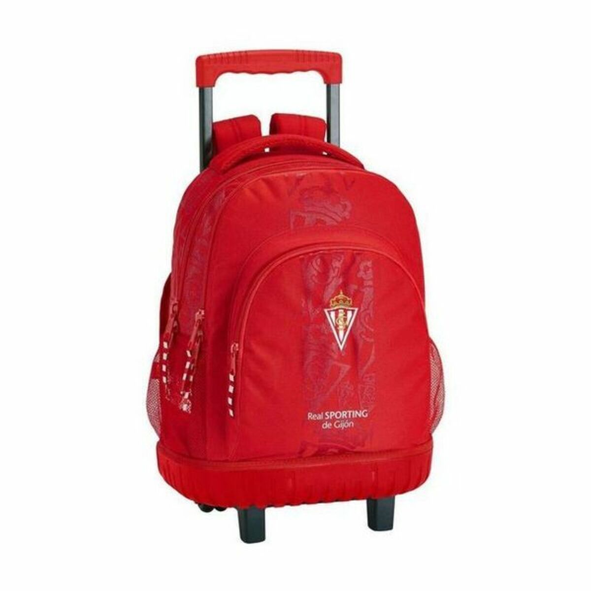 School Rucksack with Wheels Compact Real Sporting de Gijón SF-611972-818 Red (32 x 45 x 21 cm)-0