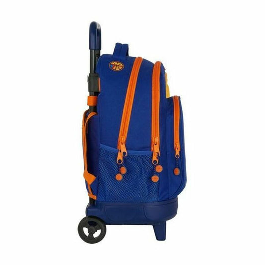 School Rucksack with Wheels Compact Valencia Basket M918 Blue Orange (33 x 45 x 22 cm)-1