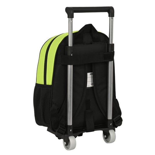 School Rucksack with Wheels Real Betis Balompié Black Lime 28 x 34 x 10 cm-1