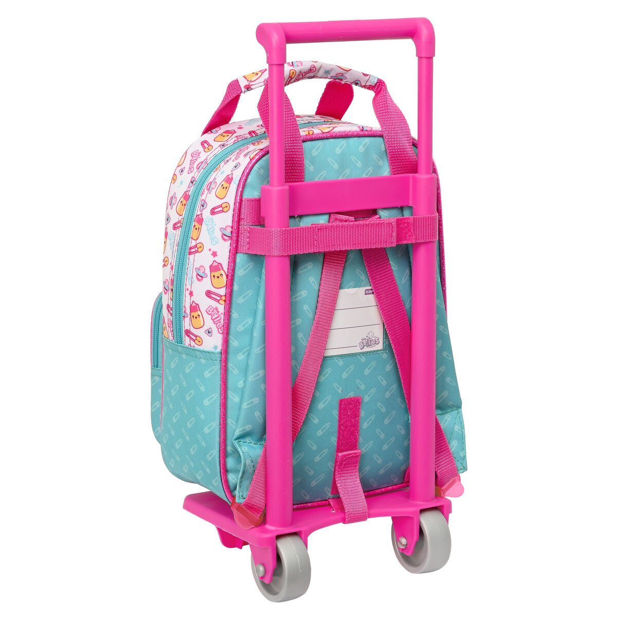 School Rucksack with Wheels The Bellies 20 x 28 x 8 cm Purple Turquoise White-2
