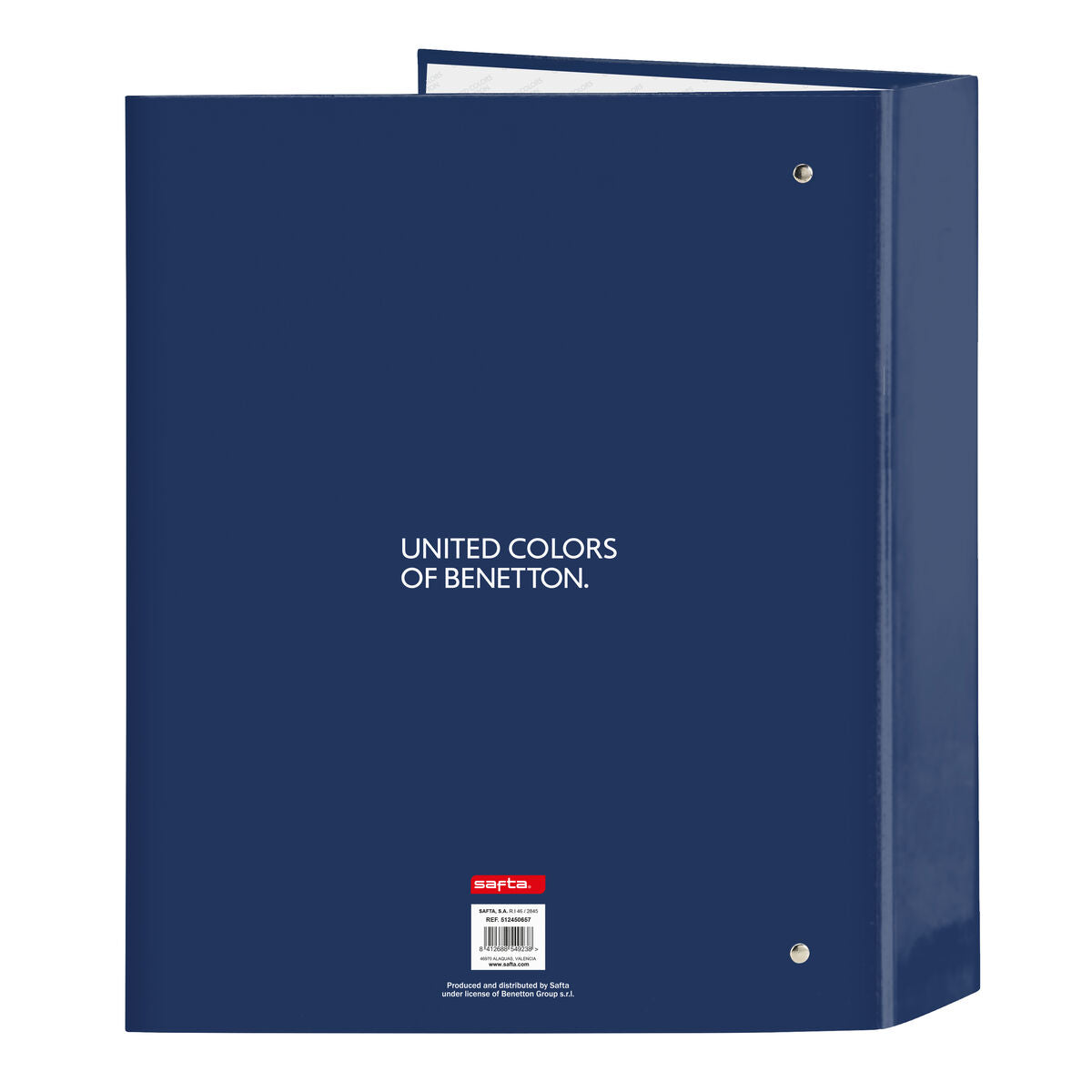 Ring binder Benetton Cool Navy Blue A4 27 x 33 x 6 cm-1