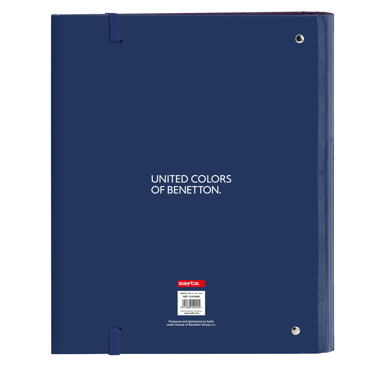 Ring binder Benetton Cool Navy Blue 27 x 32 x 3.5 cm-1