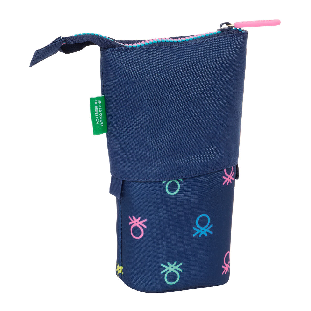 Pencil Holder Case Benetton Cool Navy Blue 8 x 19 x 6 cm-4