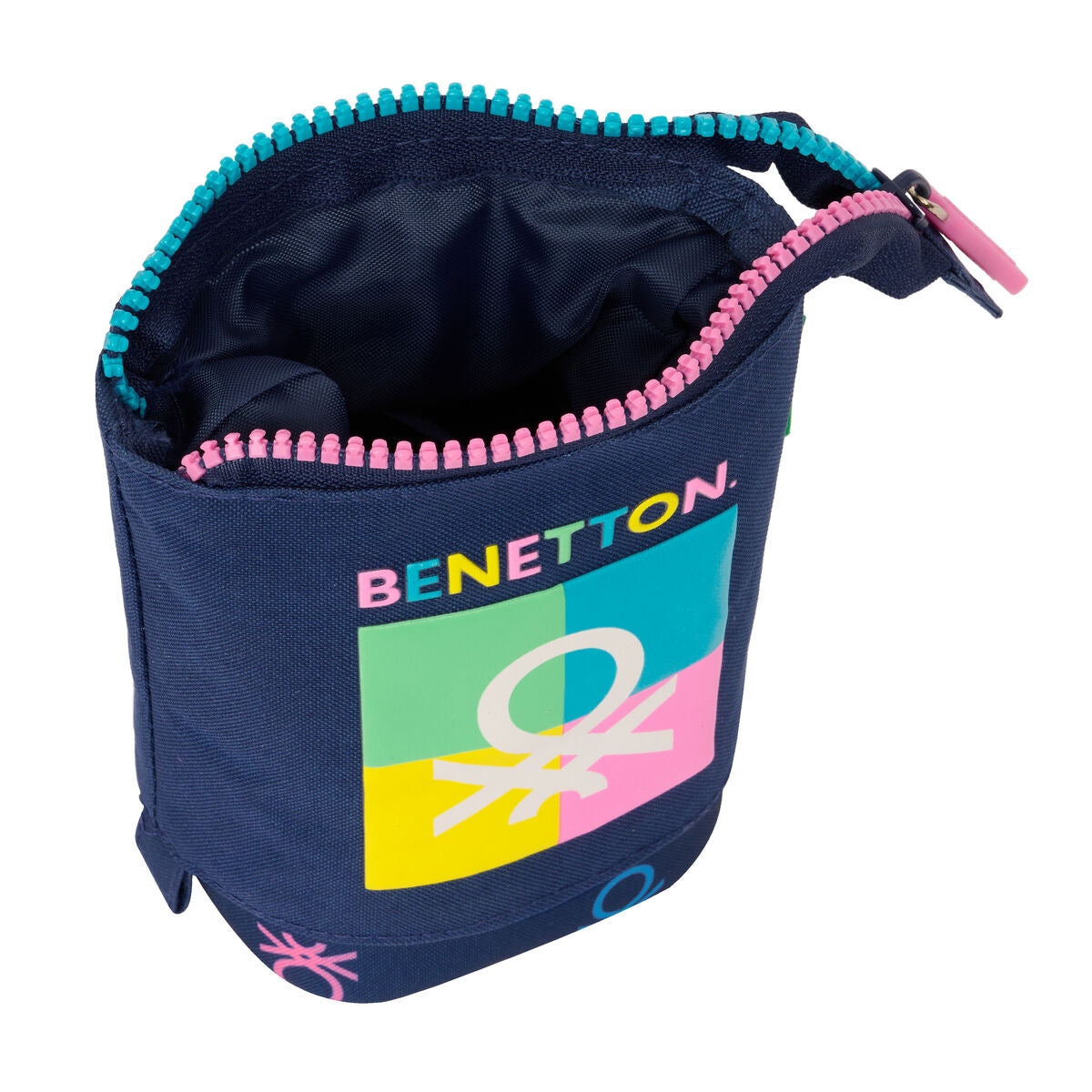 Pencil Holder Case Benetton Cool Navy Blue 8 x 19 x 6 cm-2