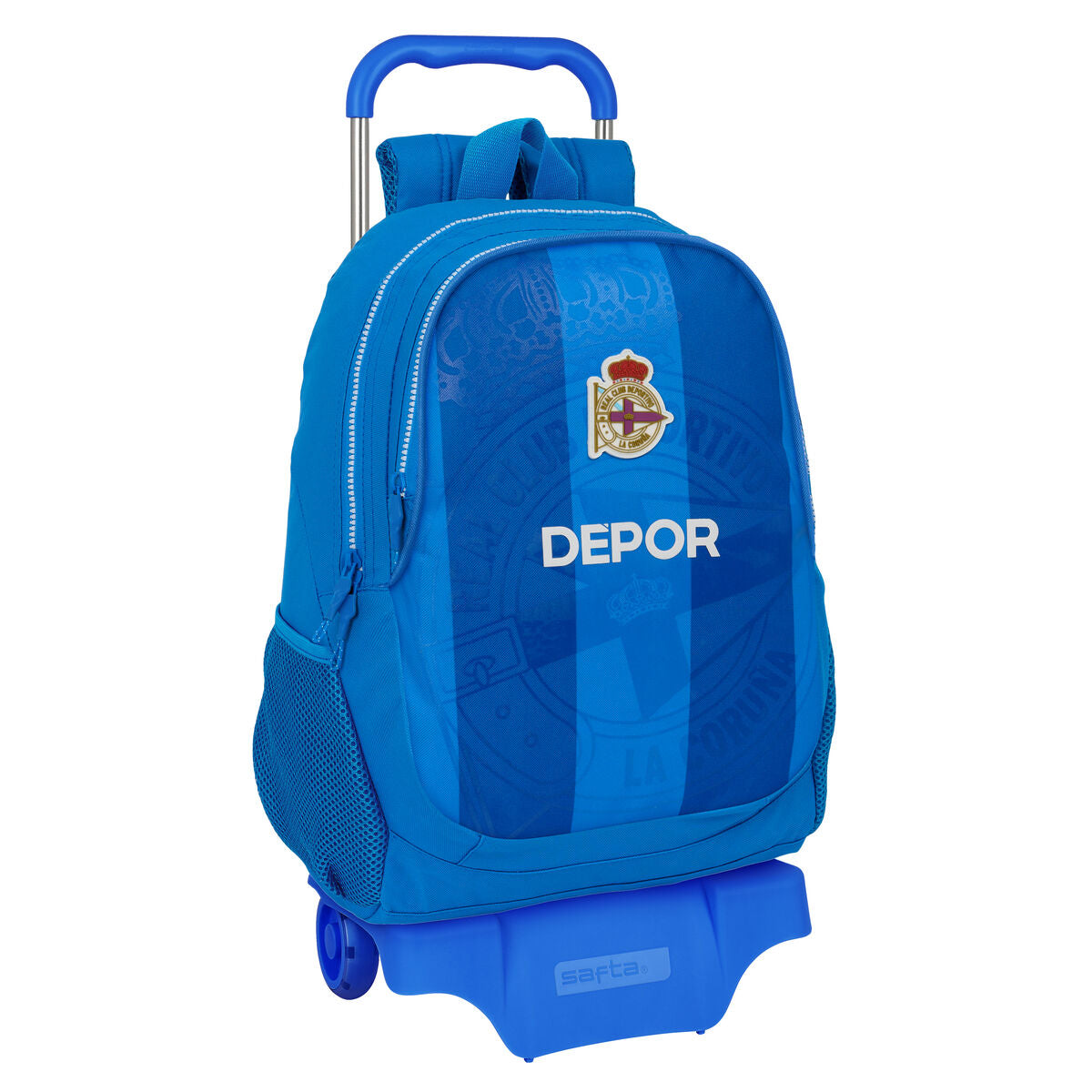 School Rucksack with Wheels R. C. Deportivo de La Coruña Blue 32 x 44 x 16 cm-0