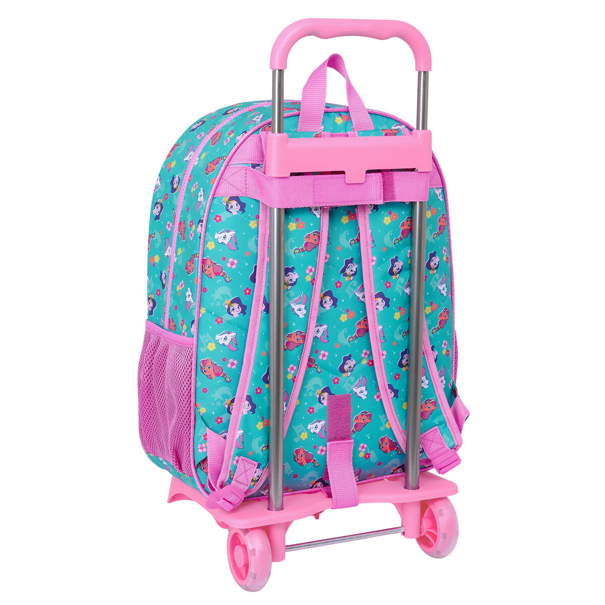 School Rucksack with Wheels My Little Pony Magic Pink Turquoise 33 x 42 x 14 cm-1