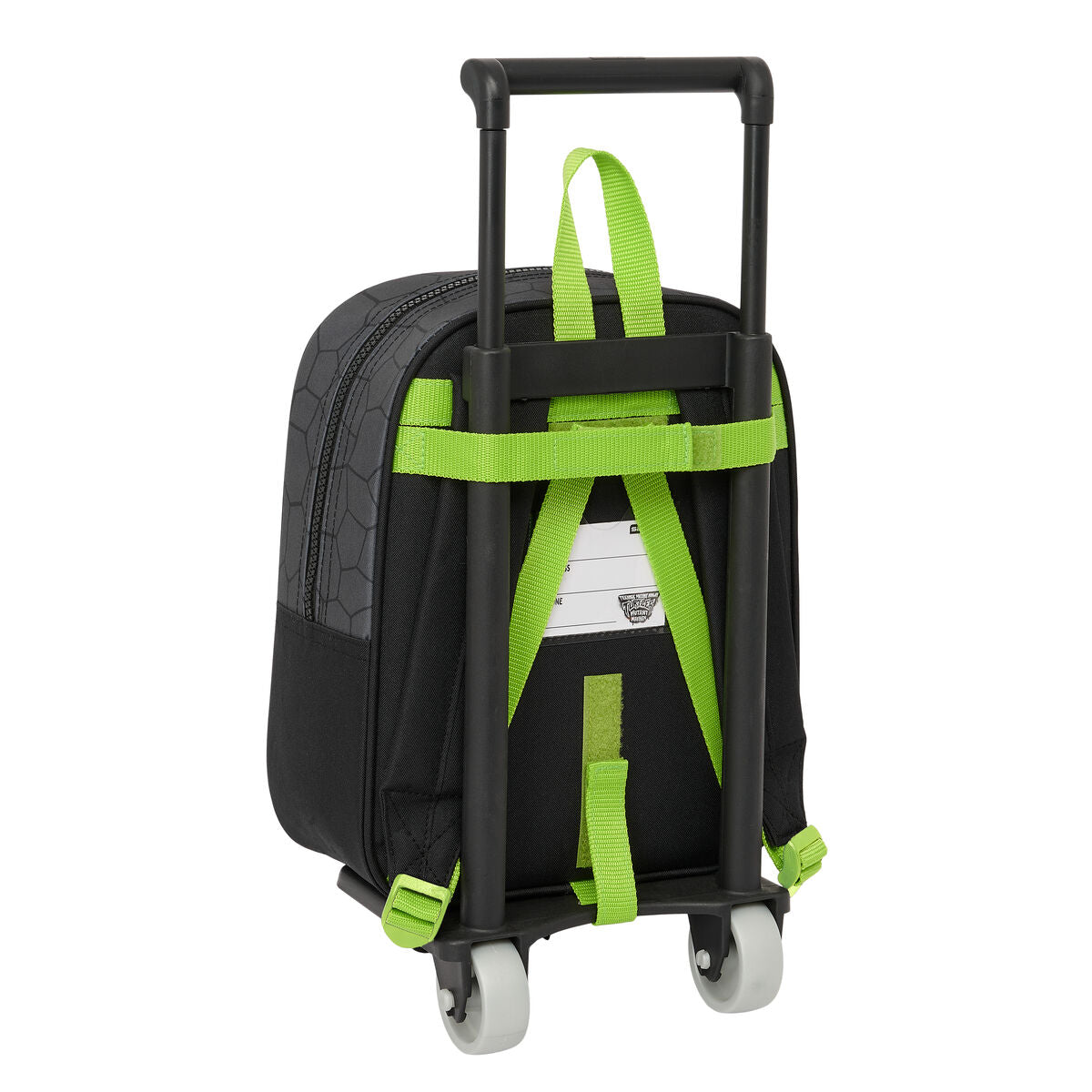 School Rucksack with Wheels Teenage Mutant Ninja Turtles Black Grey 22 x 27 x 10 cm-2