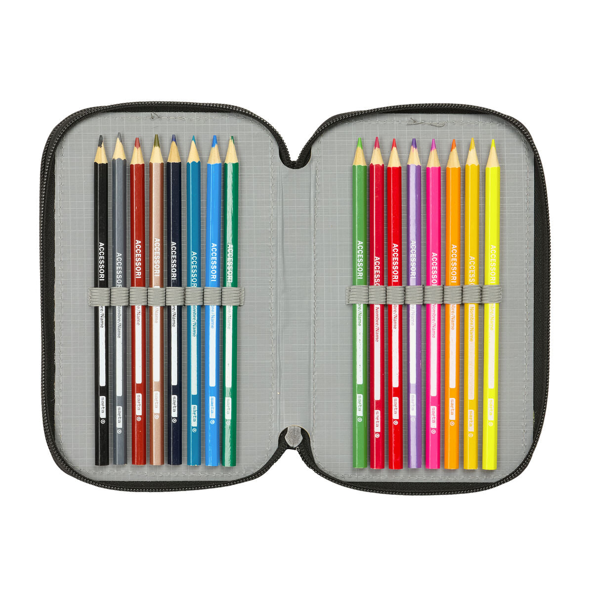 School Case with Accessories Spider-Man Attack Black 12,5 x 19,5 x 5,5 cm 37 Pieces-5
