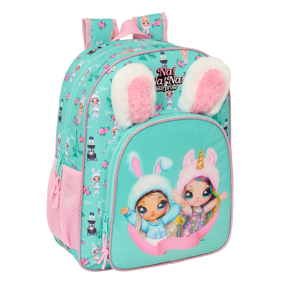 School Bag Na!Na!Na! Surprise Bunny Pink Turquoise 32 x 38 x 12 cm-0