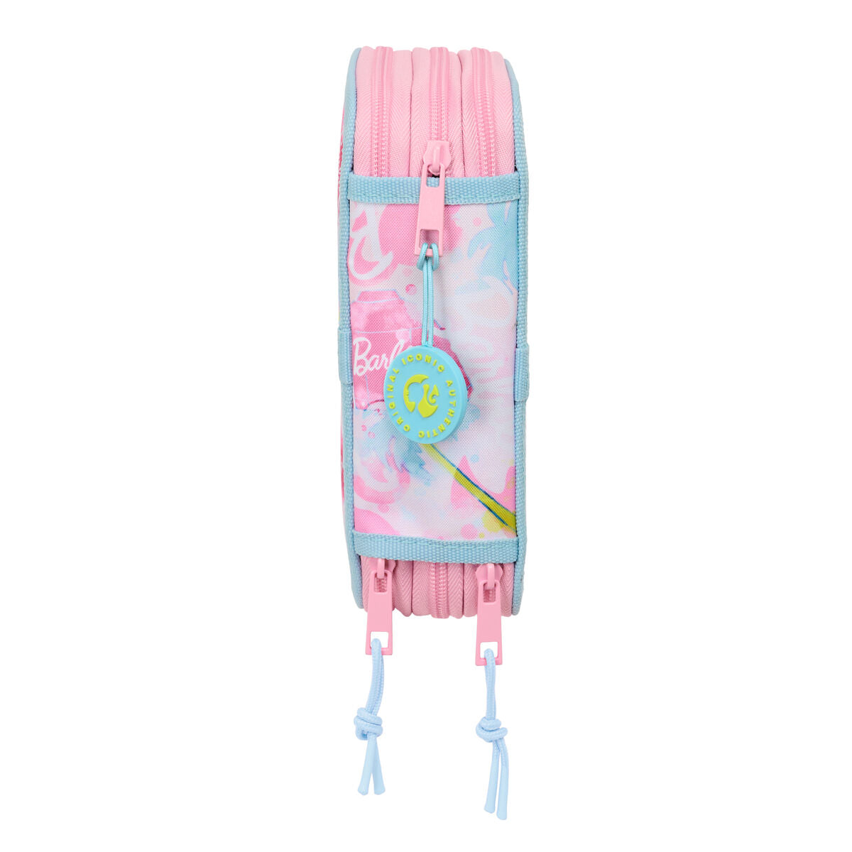 School Case with Accessories Barbie Painterly Pink Sky blue 12,5 x 19,5 x 5,5 cm 37 Pieces-3