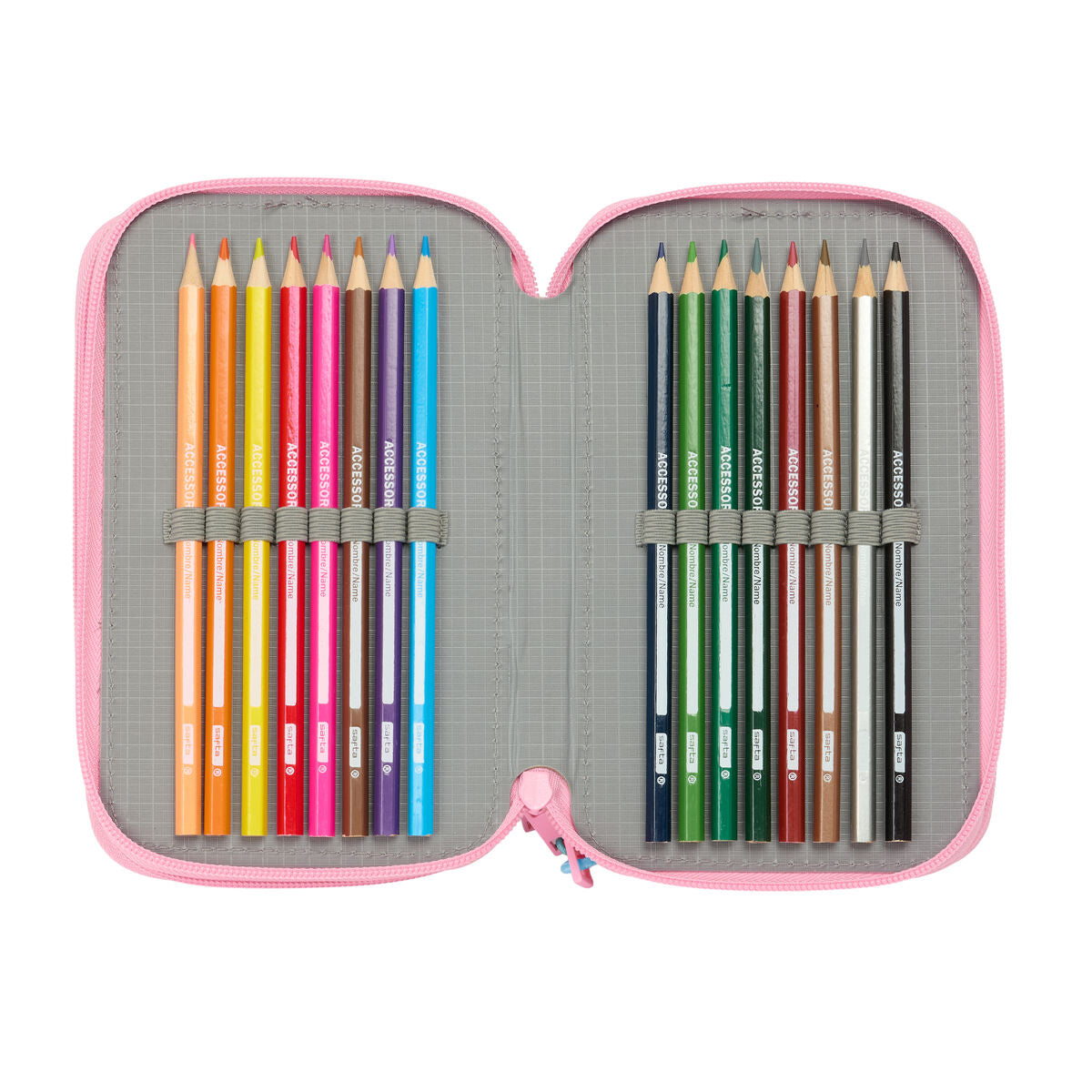 School Case with Accessories Barbie Painterly Pink Sky blue 12,5 x 19,5 x 5,5 cm 37 Pieces-2