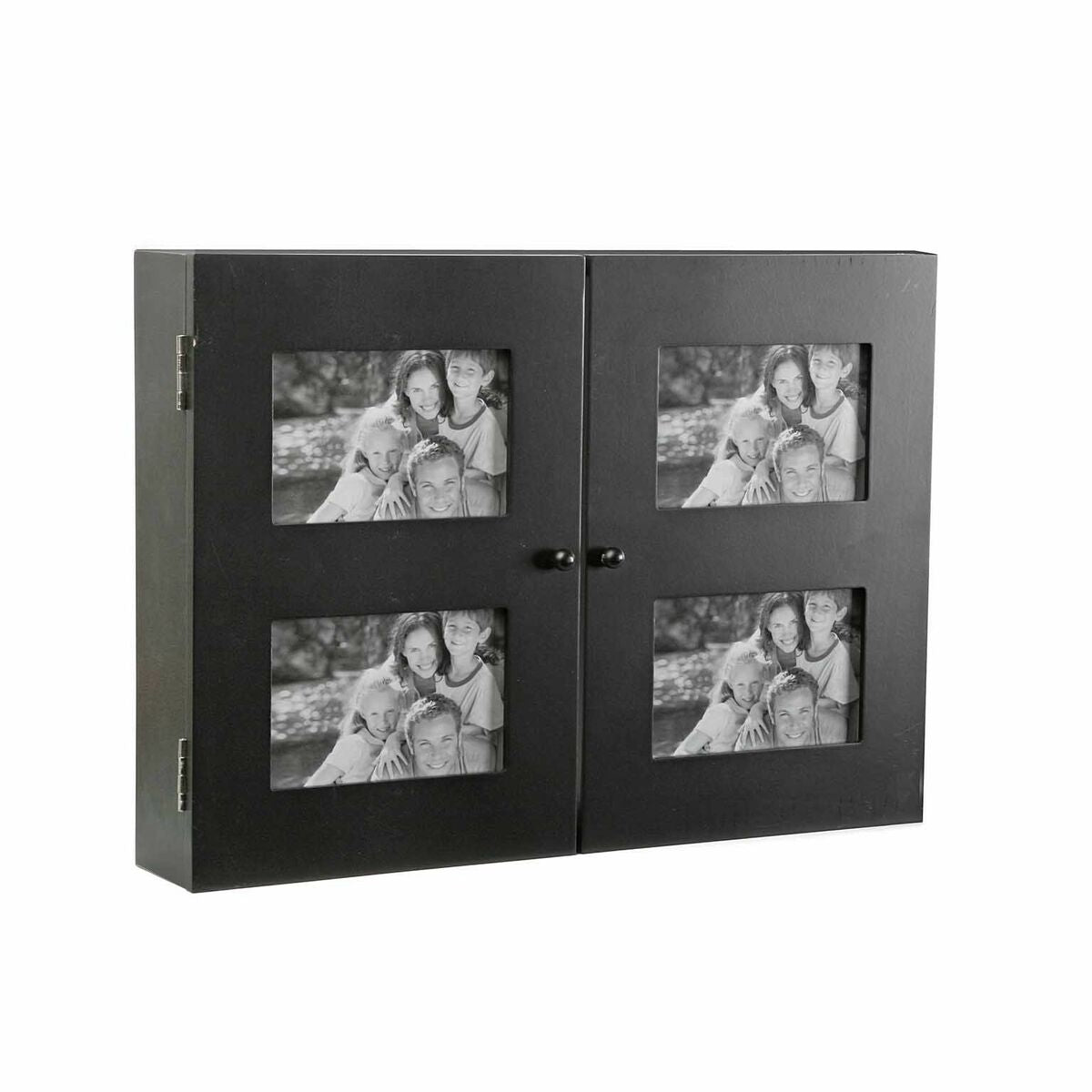 Key cupboard Versa Black Wood (8,5 x 33 x 46 cm)-0