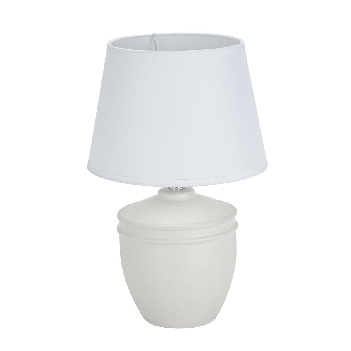 Desk lamp Versa Aurelia White Cotton Ceramic 40 W 20 x 31,5 cm-0