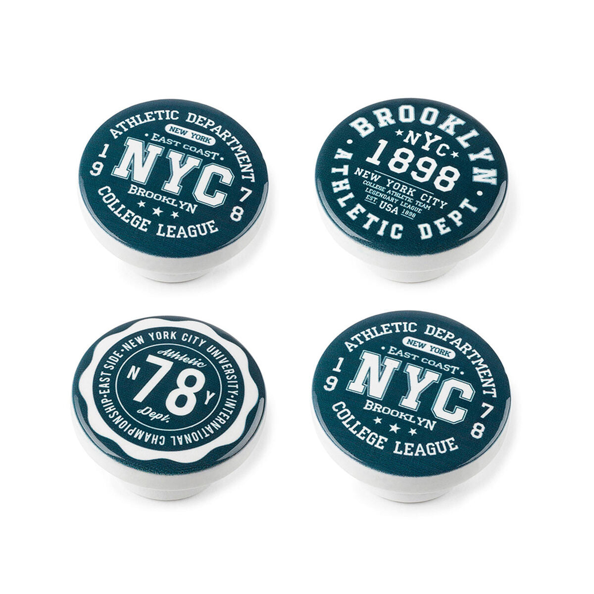 Doorknob Rei m12 beech wood Illustrated Ø 40 x 22 mm 4 Pieces-0