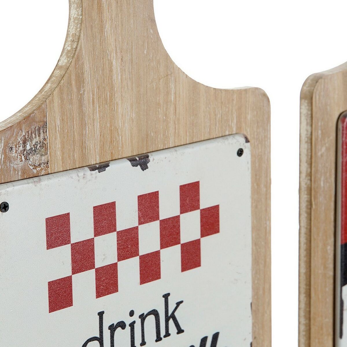 Hat stand DKD Home Decor Red Wood Metal (2 pcs) (21 x 5 x 45 cm)-2