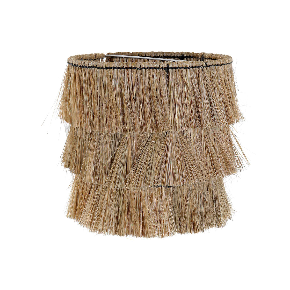 Lamp Shade DKD Home Decor Jute Metal Natural Fringe 40 x 40 x 40 cm-0